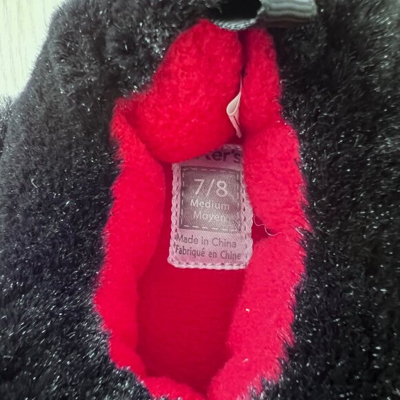 Carter's Kids Toddler Penguin Winter Faux Fur Slippers ( 7/8 ) Medium - Picture 4 of 4